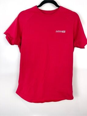 Alphalete Performance Fit Short Sleeve Top Men’s Size Small Red Athletic Gym